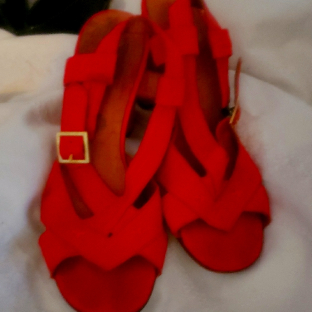Chie Mihara Red Strappy Heeled Sandals